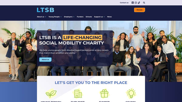 Screenshot of the Leadership Through Sport And Business website