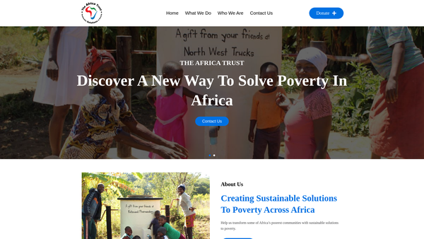 Screenshot of the The Africa Trust website