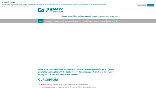 Screenshot of the Jigsaw(southeast) website