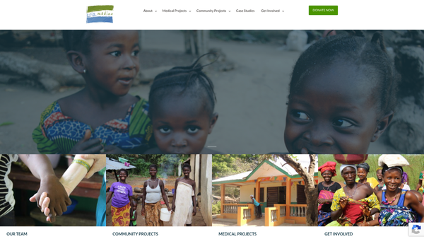 Screenshot of the Helpmadina website