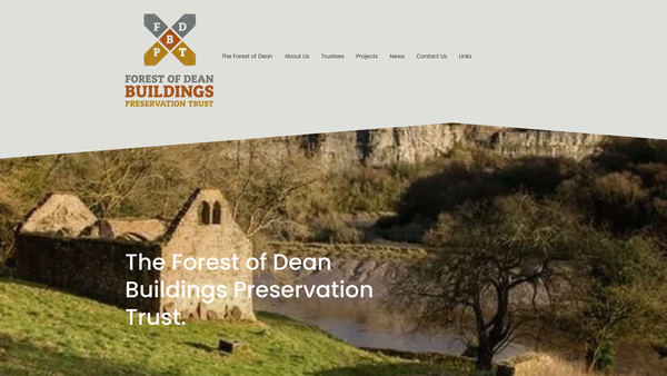 Screenshot of the Forest Of Dean Buildings Preservation Trust website