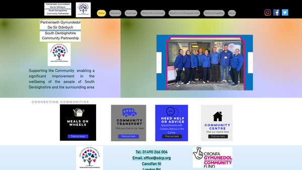 Screenshot of the South Denbighshire Community Partnership website