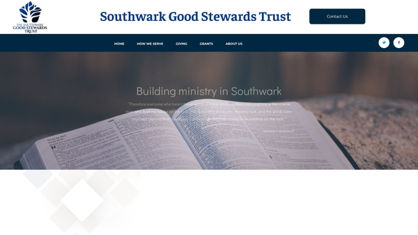 Screenshot of the Southwark Good Stewards Company Limited website