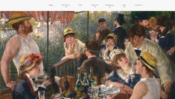 Screenshot of the The Arts Society Steyning website