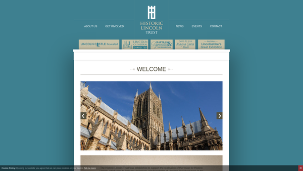 Screenshot of the Historic Lincoln Trust website