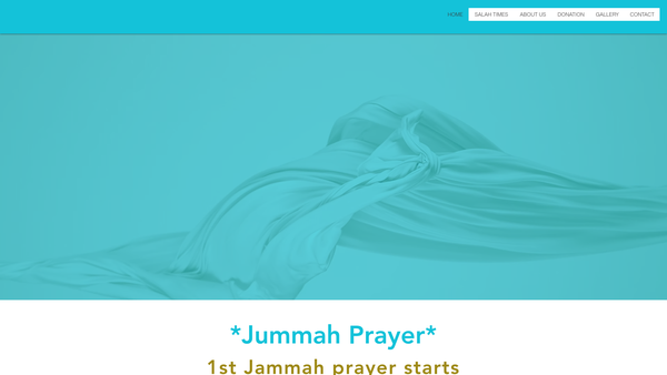 Screenshot of the Hatfield Masjid & Islamic Cultural Centre website