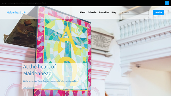 Screenshot of the Maidenhead United Reformed Church Charity website