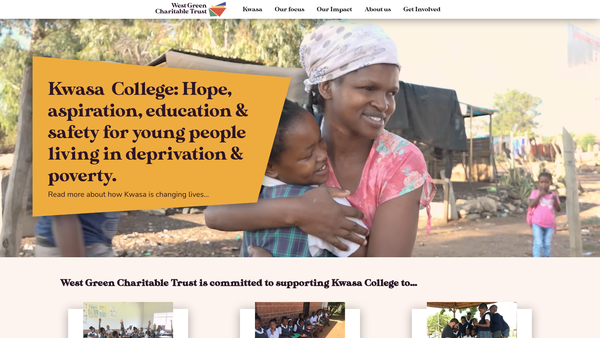 Screenshot of the The West Green Charitable Trust website
