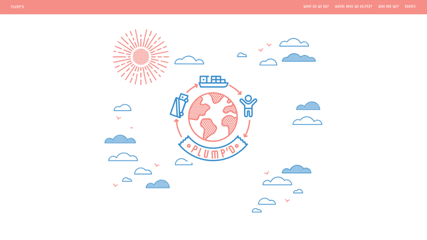 Screenshot of the Plump'd website