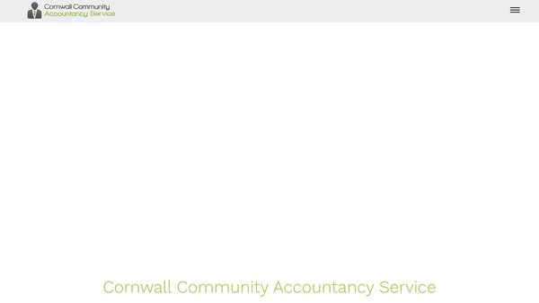 Screenshot of the Cornwall Community Accountancy Service website