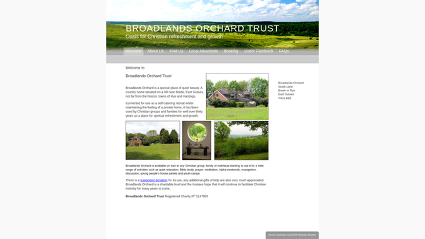 Screenshot of the Broadlands Orchard Trust website