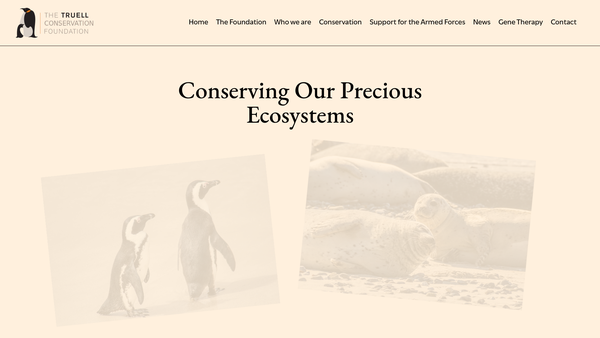 Screenshot of the The Truell Conservation Foundation website