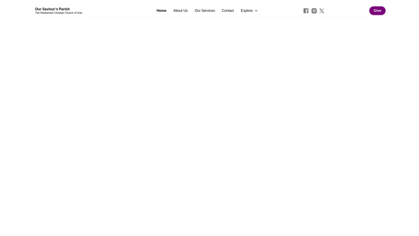 Screenshot of the The Redeemed Christian Church Of God (Our Saviour's Parish) website