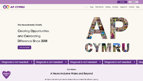 Screenshot of the AP Cymru website