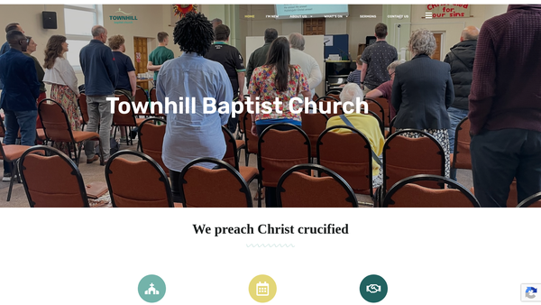 Screenshot of the Townhill Baptist Church (Swansea) website