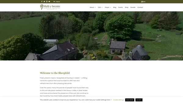 Screenshot of the The Ffald-Y-Brenin Trust Limited website