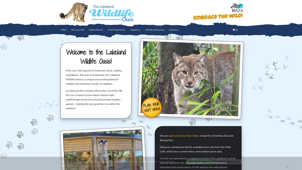 Screenshot of the The Lakeland Trust For Natural Sciences Limited website