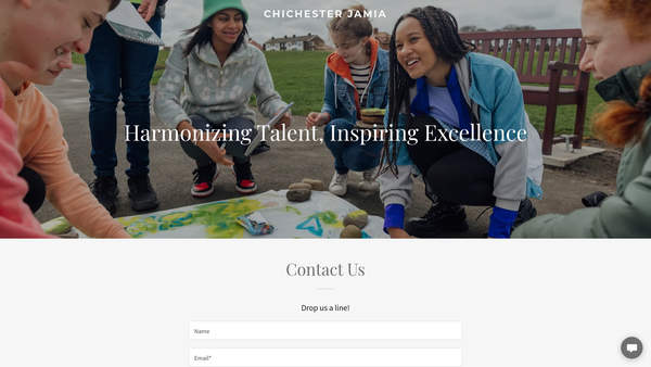Screenshot of the Chichester Jamia Centre website
