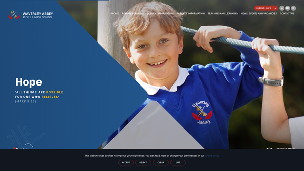 Screenshot of the Friends Of Waverley Abbey website