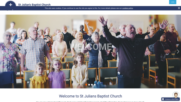 Screenshot of the St Julians Baptist Church website