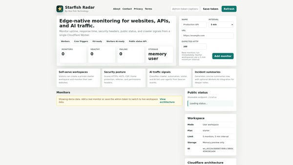 Screenshot of the Starfish Christian Trust website