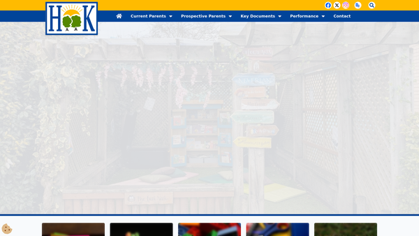 Screenshot of the Hook Infant School Charitable Trust website