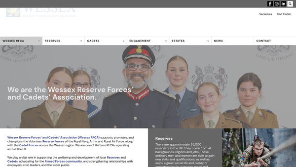 Screenshot of the Wyvern Trust website