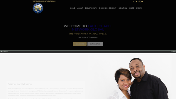 Screenshot of the Faith Heritage Ministries Trust website
