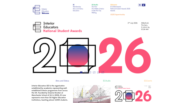 Screenshot of the Interior Educators website
