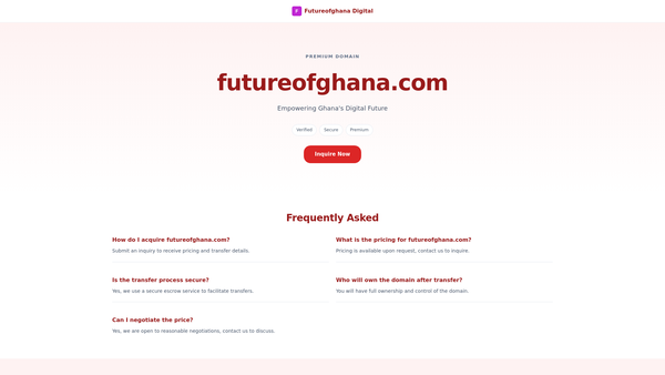 Screenshot of the Future Of Ghana Ltd website
