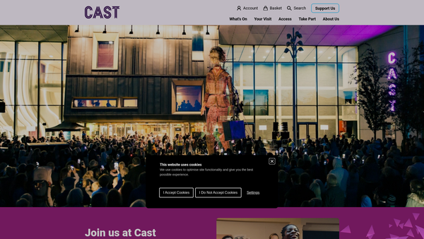Screenshot of the Doncaster Performance Venue Limited website