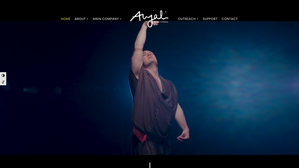 Screenshot of the Anjali Dance Company Limited website