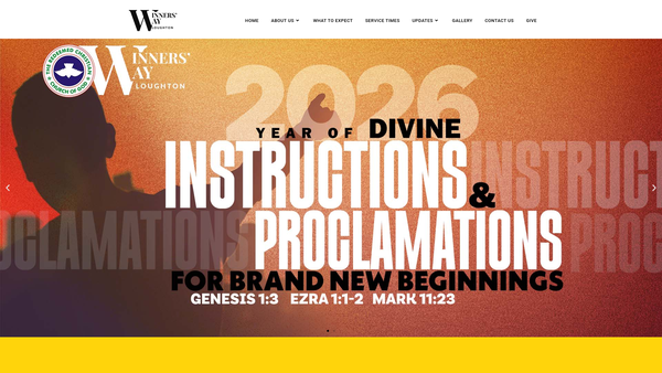 Screenshot of the The Redeemed Christian Church Of God - Winners' Way Loughton website