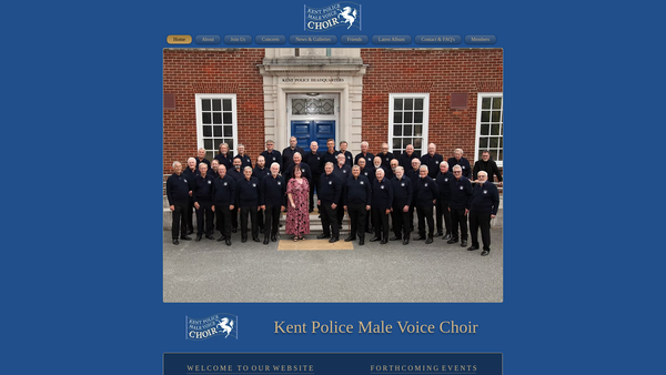 Screenshot of the Kent Police Male Voice Choir website