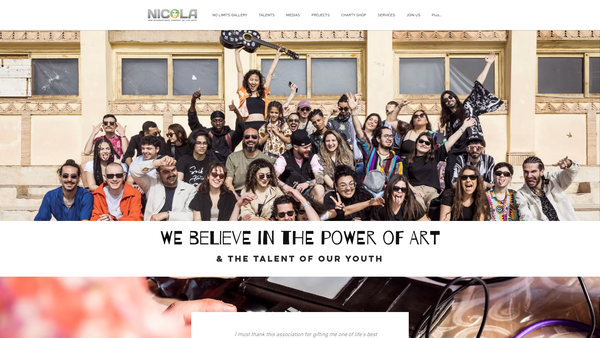 Screenshot of the New International Company Of Live Arts website