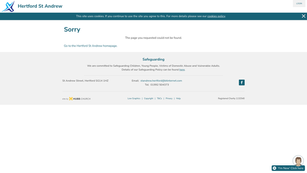 Screenshot of the Hertford St Andrew Community Trust website