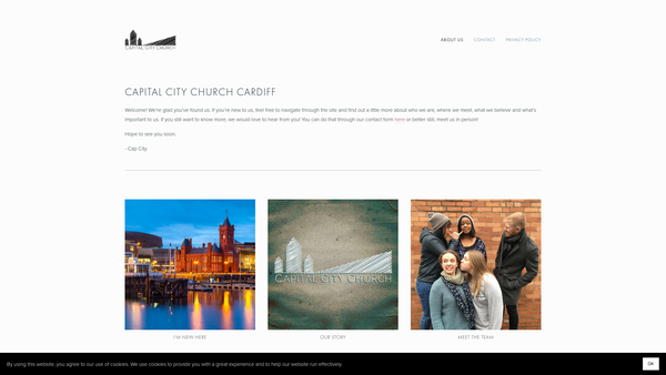 Screenshot of the Capital City Church website