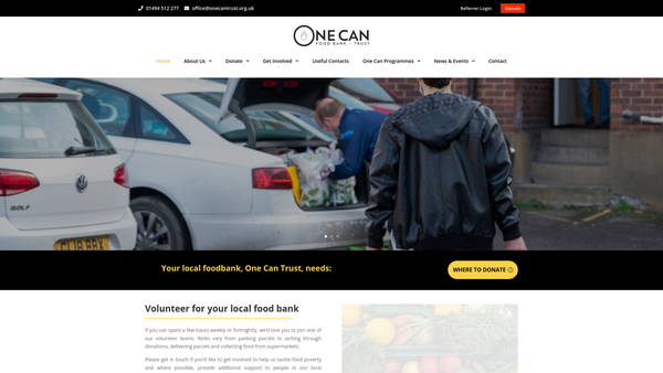 Screenshot of the One Can Trust website