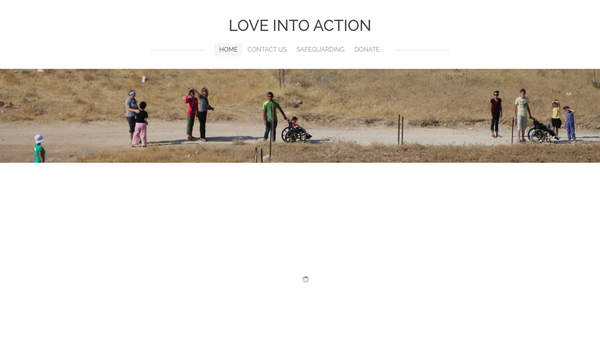Screenshot of the Love Into Action website