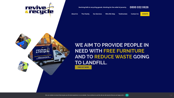 Screenshot of the Revive & Recycle website