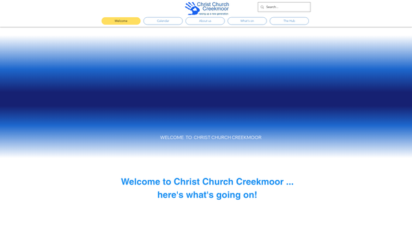 Screenshot of the Christ Church Creekmoor website