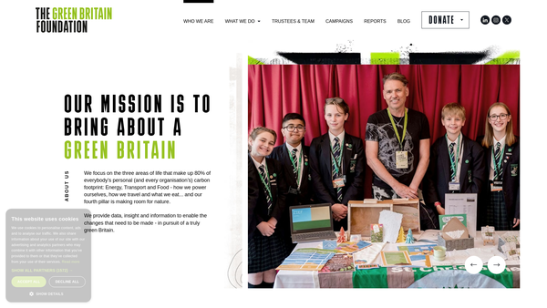 Screenshot of the Green Britain Foundation website