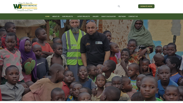 Screenshot of the West Bengal Charity Foundation website