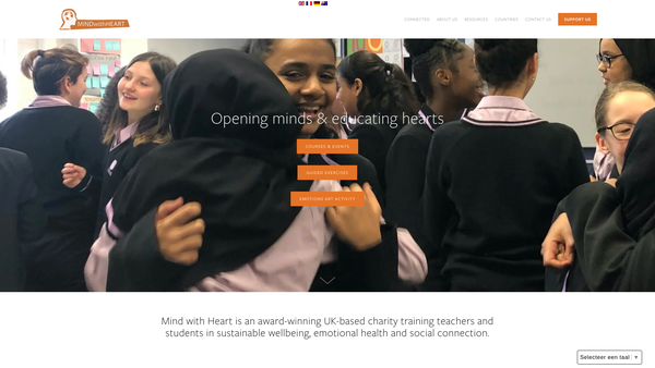 Screenshot of the Mind With Heart website