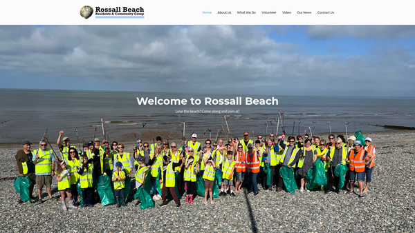 Screenshot of the Rossall Beach Residents & Community Group website