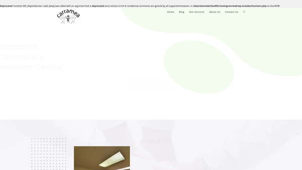 Screenshot of the Carramea website