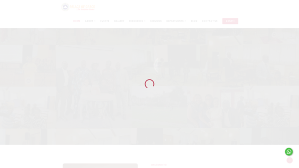 Screenshot of the The Redeemed Christian Church Of God("rccg") Palace Of Grace website