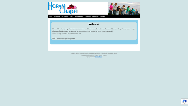 Screenshot of the Horam Chapel website