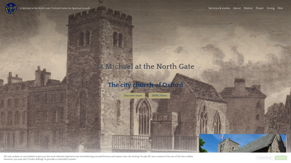 Screenshot of the The Parochial Church Council Of St. Michael At The Northgate Church website