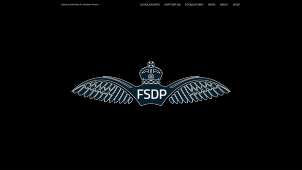 Screenshot of the Royal International Air Tattoo Flying Scholarships For Disabled People website